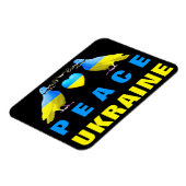 Vrede voor Oekraïne - Vrijheid - Vredesdovenhart Magneet (Linkerzijde)