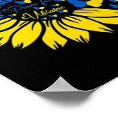 Vrede voor Oekraïne - Zonnebloem - Oekraïense vlin Poster (Hoek)