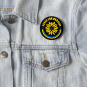 Vrede voor Oekraïne - zonnebloem Ronde Button 5,7 Cm (In situ)