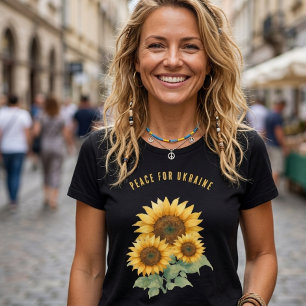 Vrede voor Oekraïne. Zonnebloemen symbool van Vred Tri-Blend Shirt