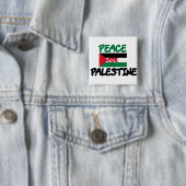 Vrede voor Palestina Vierkante Button 5,1 Cm (In situ)