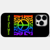Vrede voor Retro-regenboogstandaard Case-Mate iPhone Case (Achterkant (horizontaal))