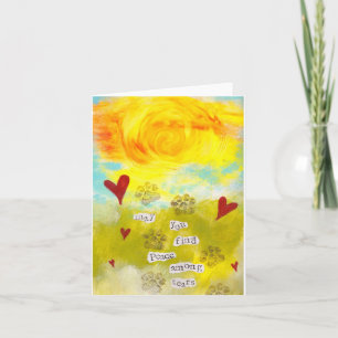 Vrede voor scheuren, blanco compact kaart