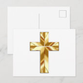 Vrede voor u, Gold Cross Briefkaart (Voorkant / Achterkant)