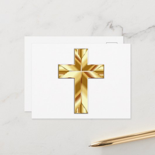 Vrede voor u, Gold Cross Briefkaart (Voorkant / Achterkant in situ)