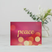 Vrede voor uw bedrijf folie feestdagen briefkaart (Staand Voorkant)