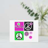 Vrede voor warme kleuren briefkaart (Staand voorkant)