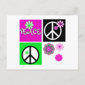 Vrede voor warme kleuren briefkaart (Voorkant)