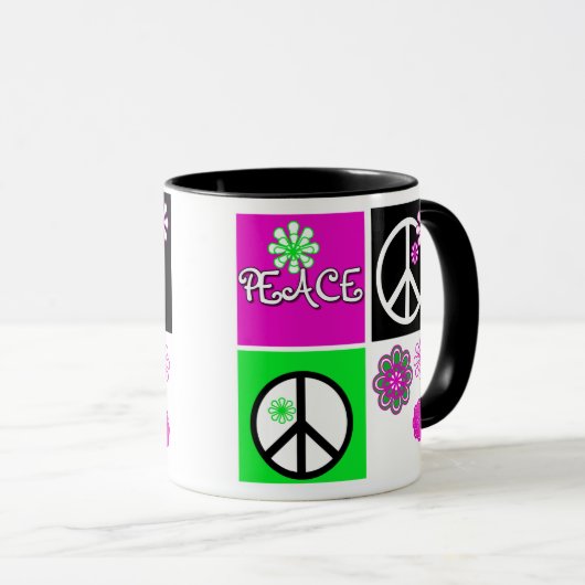 Vrede voor warme kleuren mok (Voorkant rechts)