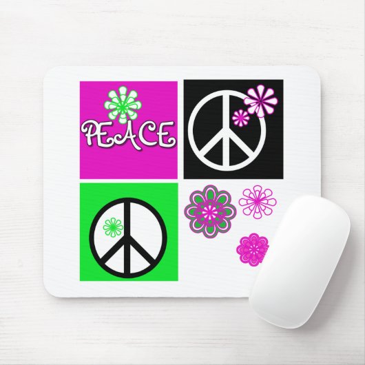 Vrede voor warme kleuren muismat (Met muis)