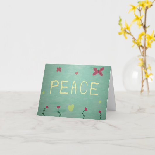 Vrede Vouwende Kaart (Gele Bloem)