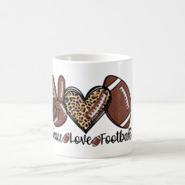Vrede Vrede Liefde Voetbal VS – Patriotische Sport Koffiemok
