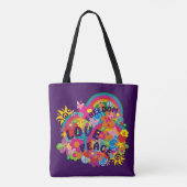 VREDE VREDE VAN DE VREEMDE VROUW VAN de regenboogv Tote Bag (Achterkant)