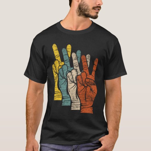 Vrede Vredesteken Handen T-shirt (Voorkant)