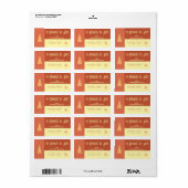 Vrede & vreugde boho vrolijke kleurenblok vakantie etiket (Full Sheet)