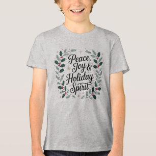 Vrede, vreugde en sfeer van de feestdagen Tri-Blend shirt