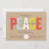 Vrede, vreugde en voorspoed, oude typografie kaart (Voorkant)