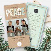 Vrede Vreugde En Welvaart Typografie Foto Bedrijf Feestdagenkaart