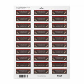 Vrede Vreugde & Geluk Retouradres (rood) Etiket (Full Sheet)