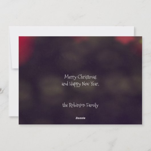 Vrede Vreugde Hope Bokeh Kerstmis Feestdagenkaart (Achterkant)