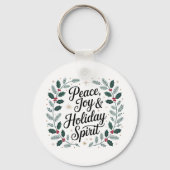 Vrede, Vreugde & Kerstsfeer Sleutelhanger (Achterkant)
