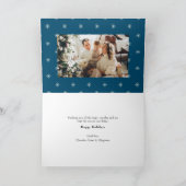 Vrede Vreugde Liefde Blauwgroen 4 Fotocollage Scri Feestdagen Kaart (Binnen)