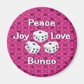 vrede, vreugde, liefde, bunco magneet (Voorkant)