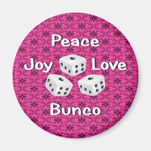 vrede, vreugde, liefde, bunco magneet