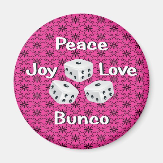vrede, vreugde, liefde, bunco magneet (Voorkant)