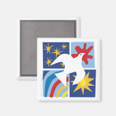 Vrede Vreugde Liefde Dove Magnet (Voorkant / Achterkant)