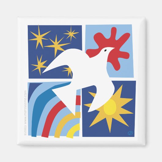 Vrede Vreugde Liefde Dove Magnet (Voorkant)