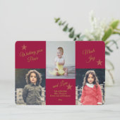 Vrede, Vreugde, Liefde Foto Kerstkaart (Staand voorkant)