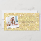 Vrede Vreugde Liefde Glanzend Gouden Vierkant Stij Feestdagenkaart (Achterkant)