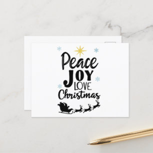 Vrede Vreugde Liefde Kerstmis Moderne Kerstman s Briefkaart