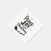 Vrede Vreugde Liefde Kerstmis | Moderne Kerstman s Servet (Hoek)