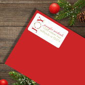 Vrede Vreugde Liefde Krans Kerstmis Adreslabel Etiket