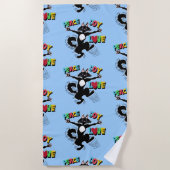 Vrede, vreugde, liefde met kattendansen strandlaken (Voorkant)