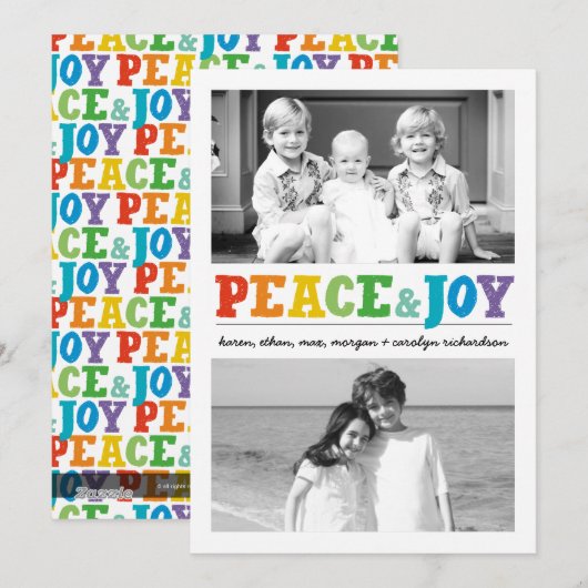 Vrede & Vreugde Multi x 2 Feestdagenkaart (Voorkant / Achterkant)