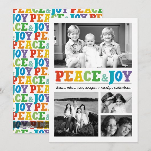 Vrede & Vreugde Multix 4 Feestdagenkaart (Voorkant / Achterkant)