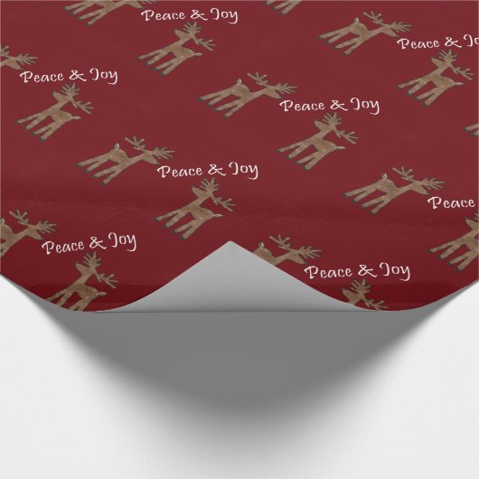 Vrede & Vreugde Rendier Cadeaupapier (Hoek)