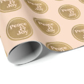 Vrede & Vreugde, Roze en Gouden Kerstvakantie Cadeaupapier (Rol Hoek)
