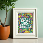 Vrede Vreugde Sereniteit Abstract Patroon Volwasse Briefkaart<br><div class="desc">Geniet van het kleuren van dit abstracte patroon met een inspirerend boodschap - rust,  vreugde,  sereniteit.</div>