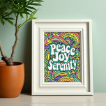 Vrede Vreugde Sereniteit Abstract Patroon Volwasse Poster<br><div class="desc">Geniet van het kleuren van dit abstracte patroon met een inspirerend boodschap - rust,  vreugde en sereniteit.</div>