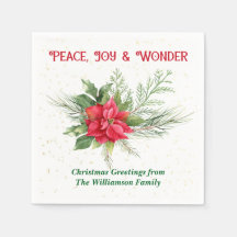 Vrede Vreugde & Wonder Rode Poinsettia Kerstmis