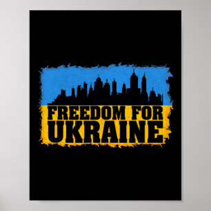 Vrede Vrijheid Voor Oekraïne Vlag Ik Sta Met Oekra Poster