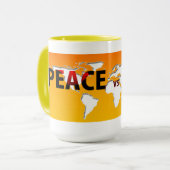 Vrede vs Oorlog drinkware mokken (Voorkant links)