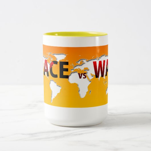 Vrede vs oorlog kleur mokken (Center)