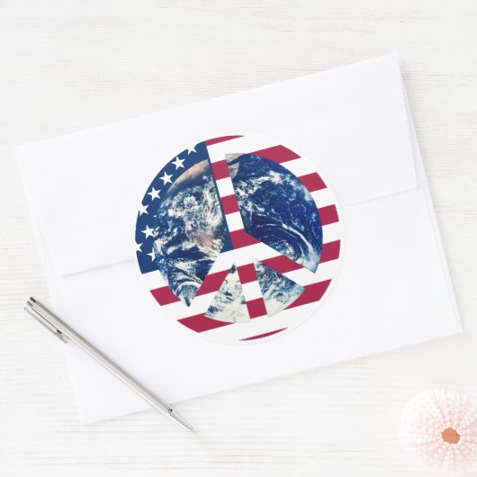 Vrede VS teken sticker (Envelop)