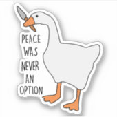 Vrede was nooit een optie sticker (Voorkant)
