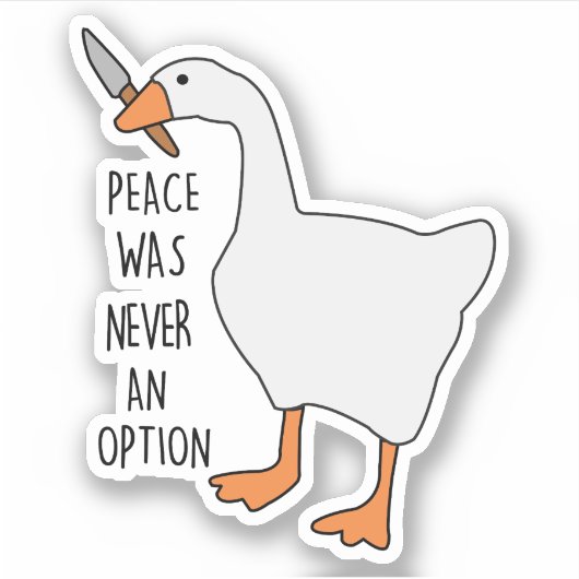 Vrede was nooit een optie sticker (Voorkant)